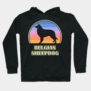 Belgian Sheepdog Vintage Sunset Dog Hoodie